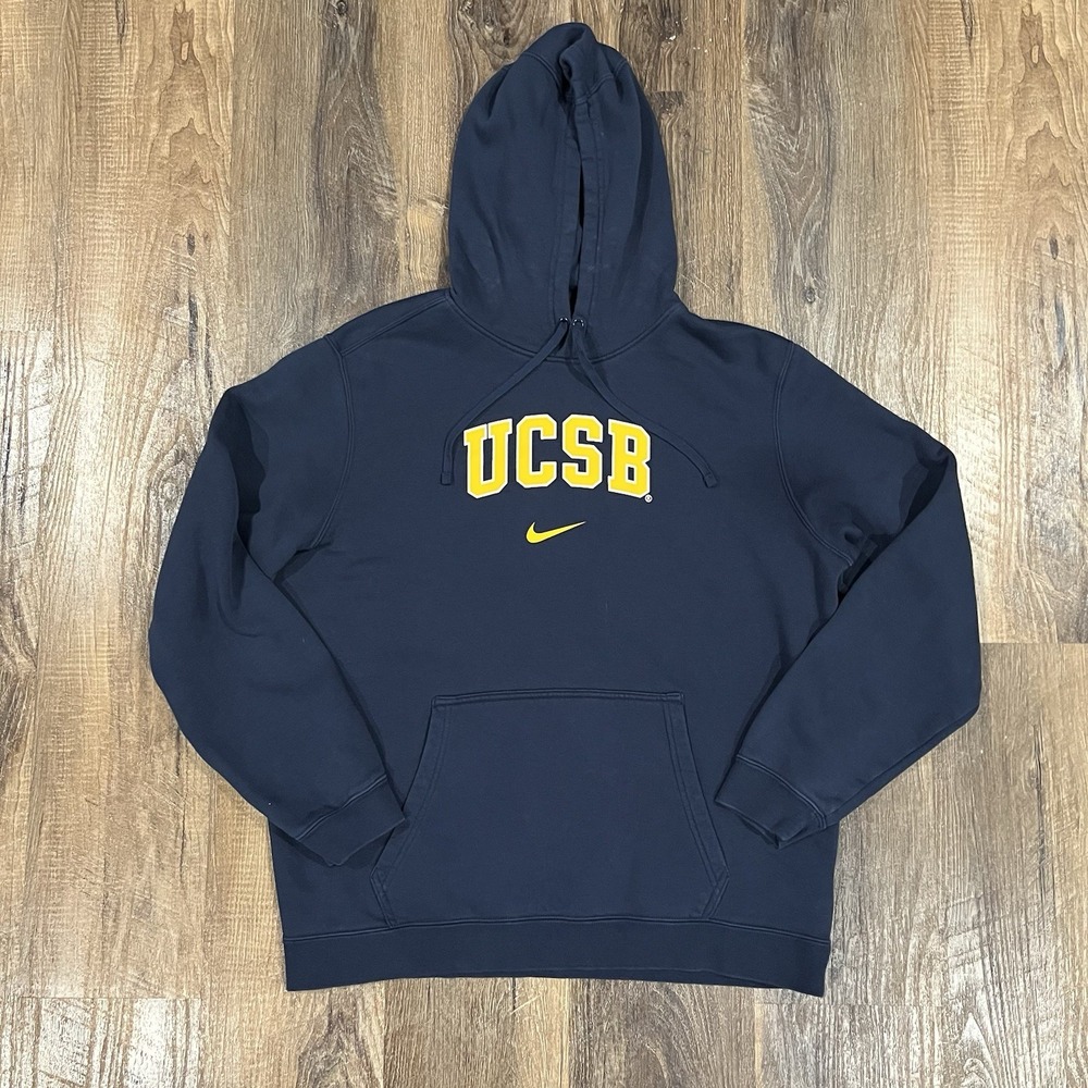 Nike UCSB Gauchos Hoodie Sweatshirt Mens L Blue California Santa Barbara